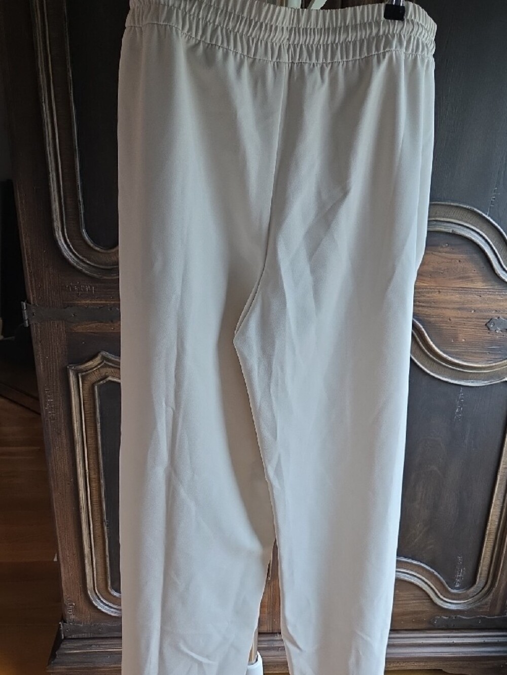 Athleta Cream Wide-Leg Drawstring Pants Size LP - Picture 5 of 5